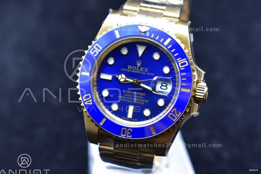 YG 1:1 Edition Best Blue 116618 Plated Ceramic Submariner 904L LB Clean VR3135 Steel 0506